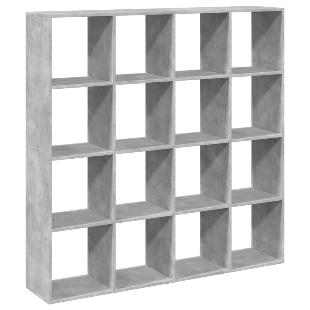 Libreria Grigio Cemento 137,5x29x137,5 cm in Legno Multistrato | homemem39