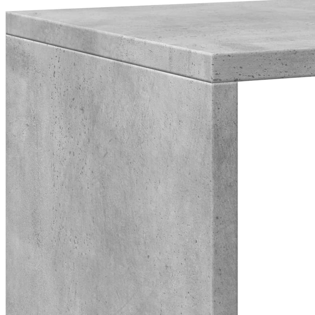 Libreria Grigio Cemento 137,5x29x137,5 cm in Legno Multistrato | homemem39