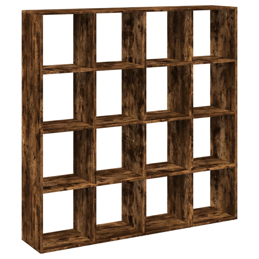 Libreria Rovere Fumo 137,5x29x137,5 cm in Legno Multistrato | homemem39