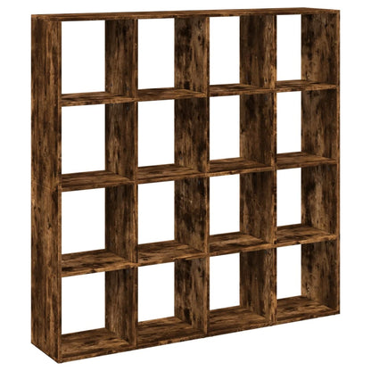 Libreria Rovere Fumo 137,5x29x137,5 cm in Legno Multistrato | homemem39