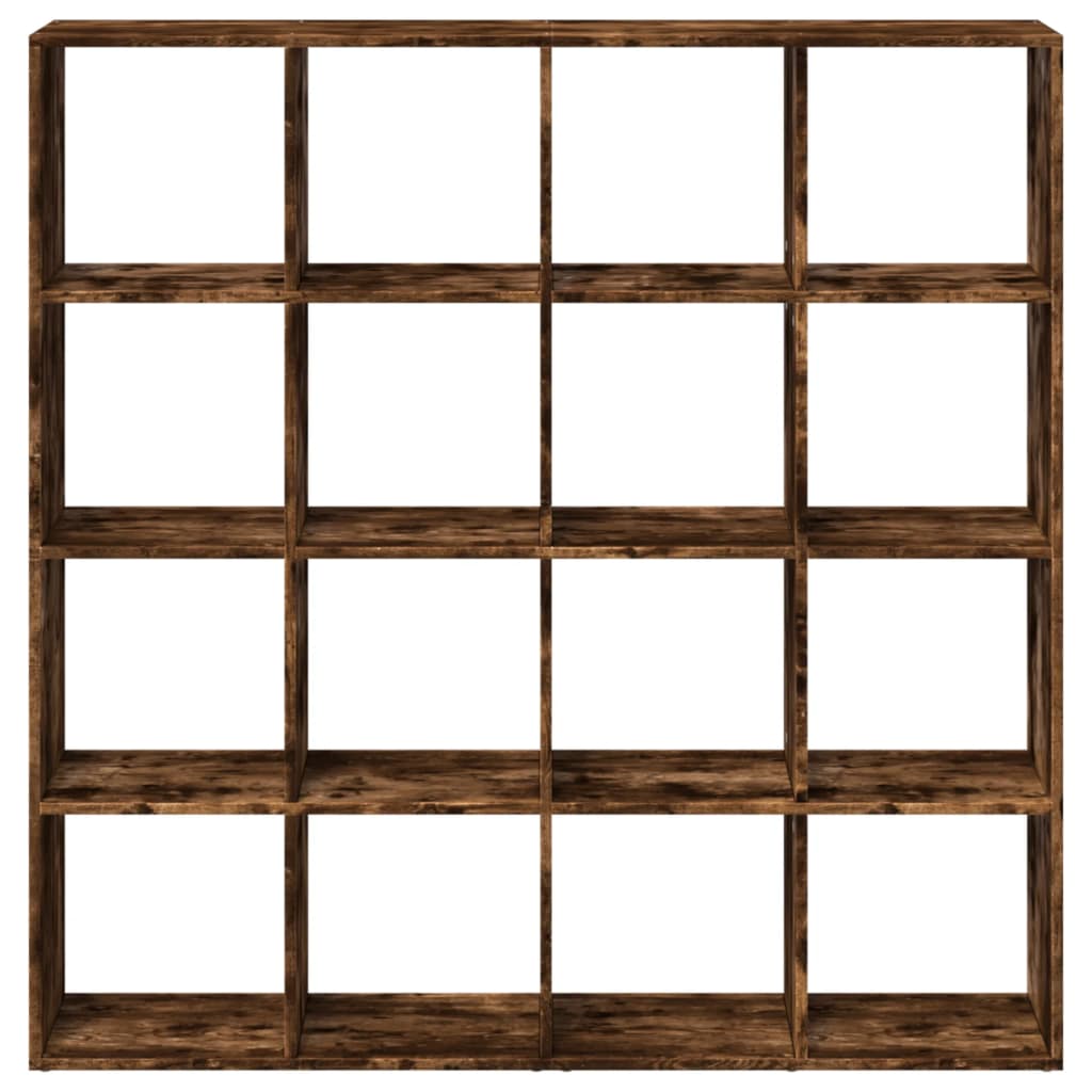 Libreria Rovere Fumo 137,5x29x137,5 cm in Legno Multistrato | homemem39