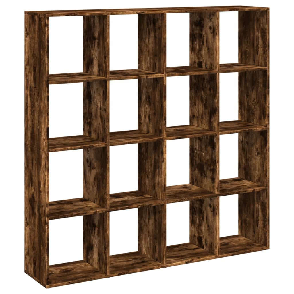 Libreria Rovere Fumo 137,5x29x137,5 cm in Legno Multistrato | homemem39
