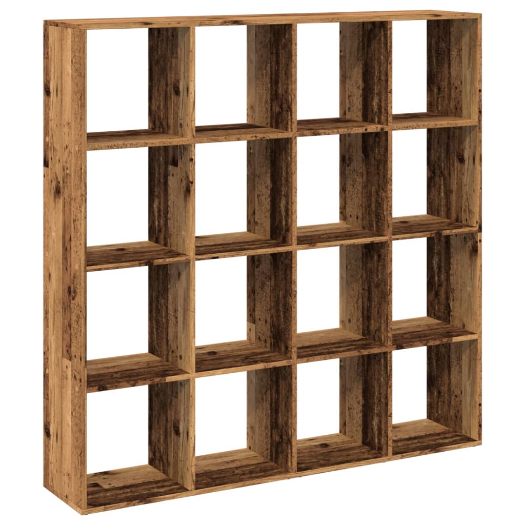 Libreria Legno Antico 137,5x29x137,5 cm in Legno Multistrato | homemem39