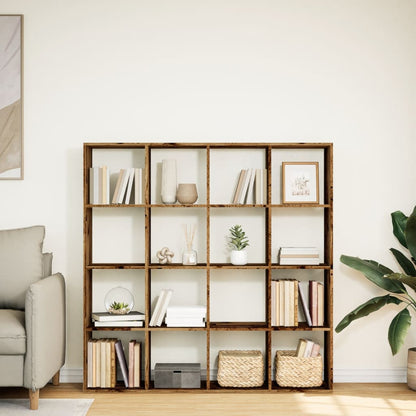 Libreria Legno Antico 137,5x29x137,5 cm in Legno Multistrato | homemem39