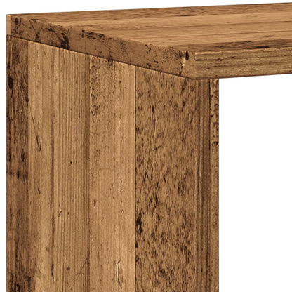 Libreria Legno Antico 137,5x29x137,5 cm in Legno Multistrato | homemem39