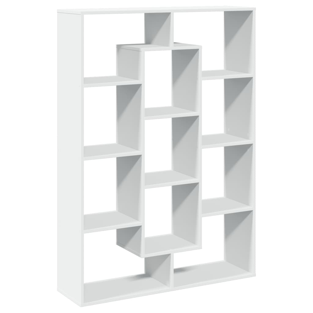 Libreria Bianca 102x29x143 cm in Legno Multistrato | homemem39