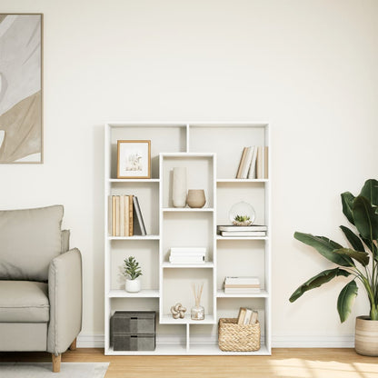 Libreria Bianca 102x29x143 cm in Legno Multistrato | homemem39
