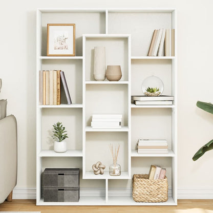 Libreria Bianca 102x29x143 cm in Legno Multistrato | homemem39