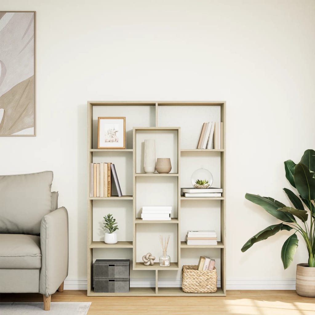Libreria Rovere Sonoma 102x29x143 cm in Legno Multistrato | homemem39