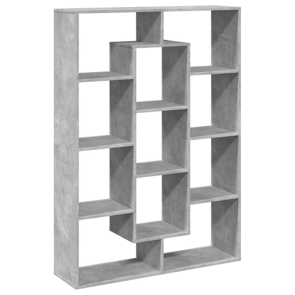 Libreria Grigio Cemento 102x29x143 cm in Legno Multistrato | homemem39