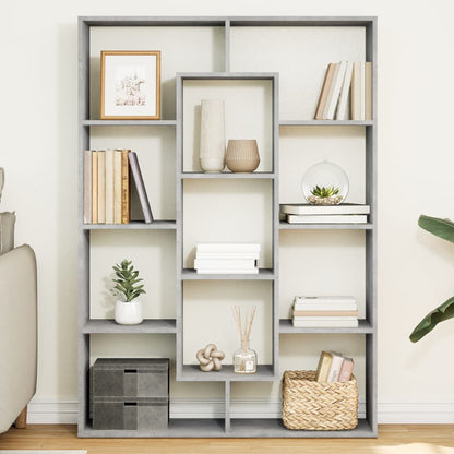 Libreria Grigio Cemento 102x29x143 cm in Legno Multistrato | homemem39