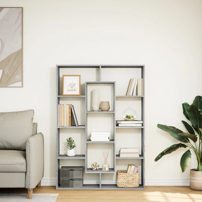 Libreria Grigio Sonoma 102x29x143 cm in Legno Multistrato | homemem39