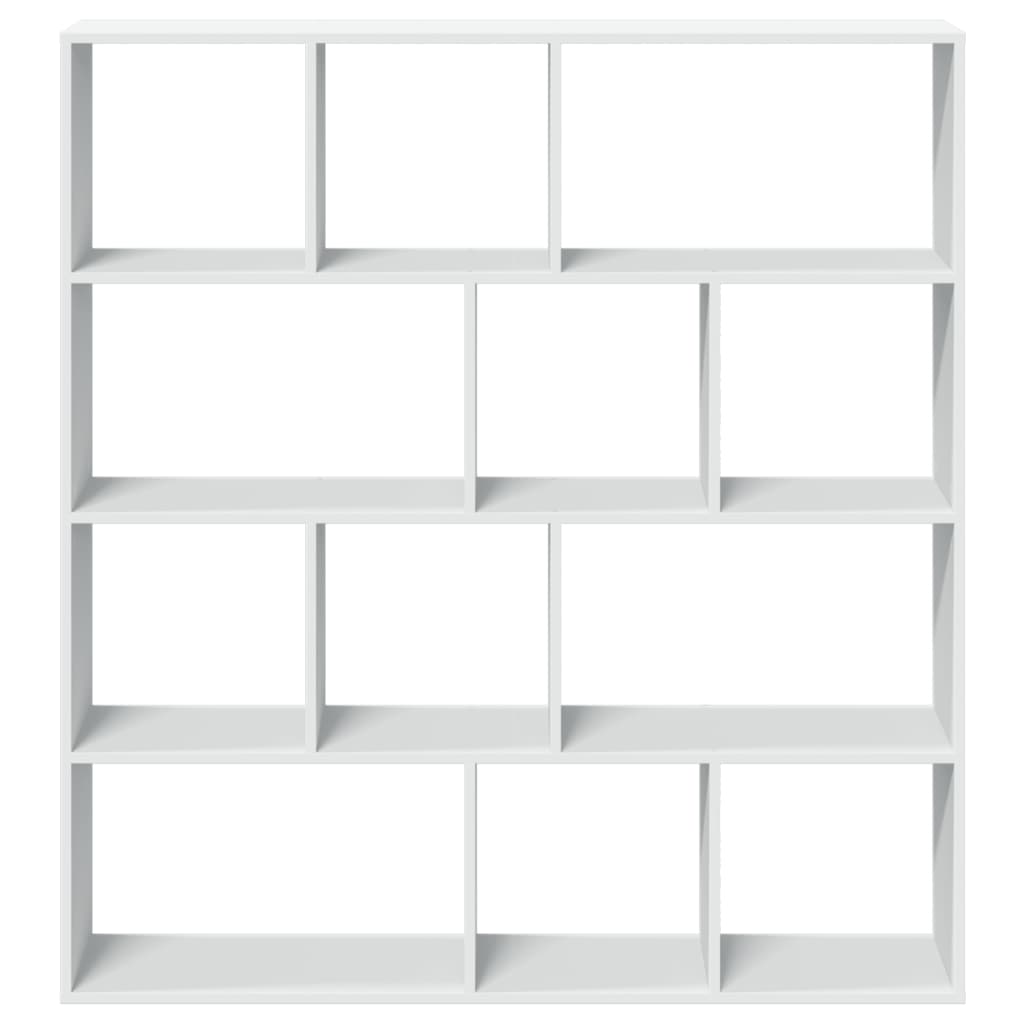 Libreria Bianca 132x29x141,5 cm in Legno Multistrato | homemem39
