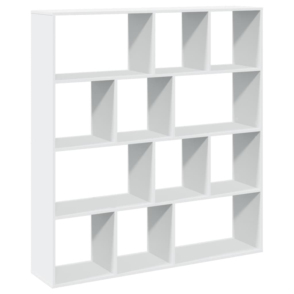 Libreria Bianca 132x29x141,5 cm in Legno Multistrato | homemem39