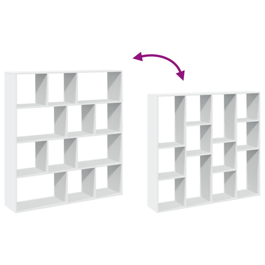 Libreria Bianca 132x29x141,5 cm in Legno Multistrato | homemem39
