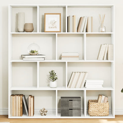 Libreria Bianca 132x29x141,5 cm in Legno Multistrato | homemem39