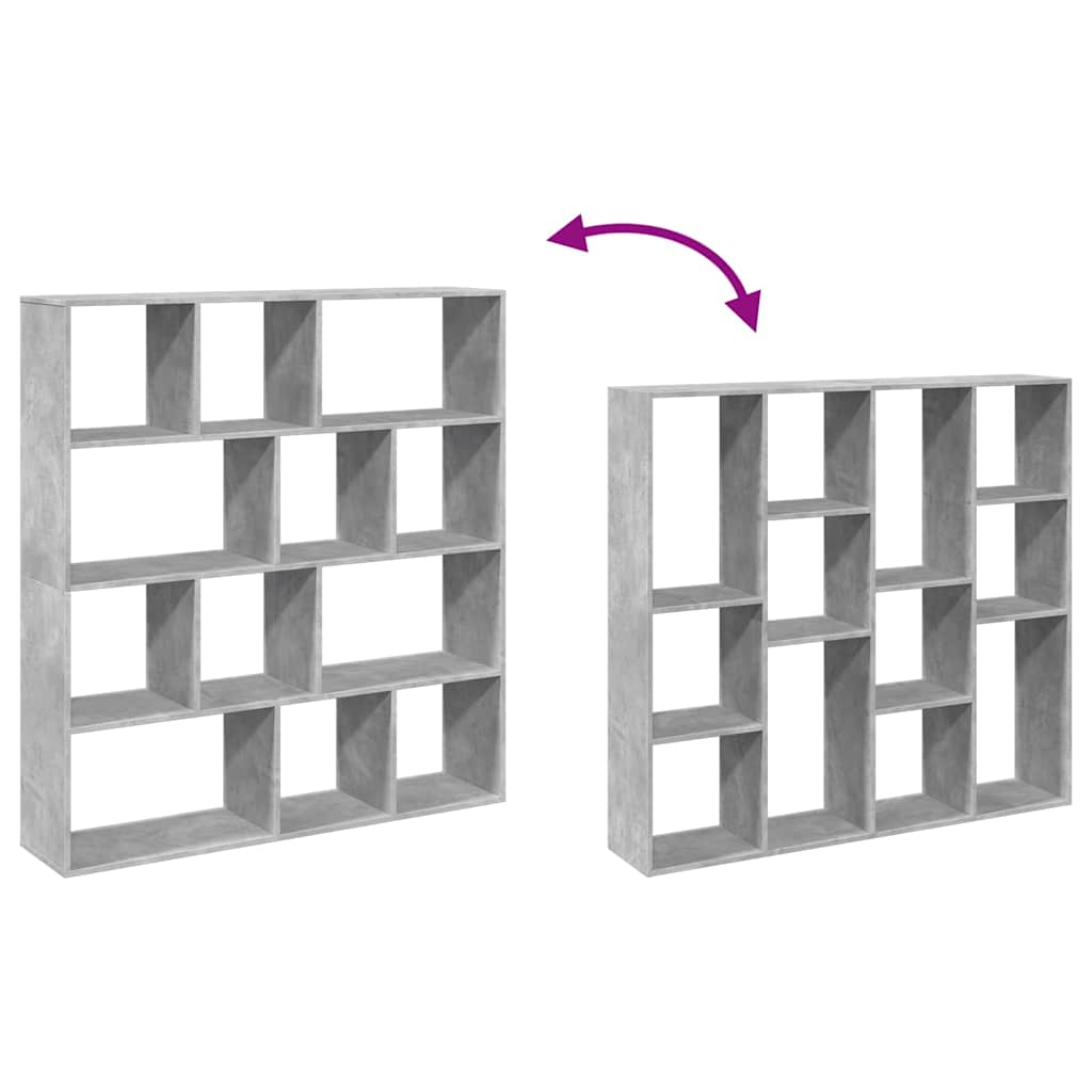 Libreria Grigio Cemento 132x29x141,5 cm in Legno Multistrato | homemem39