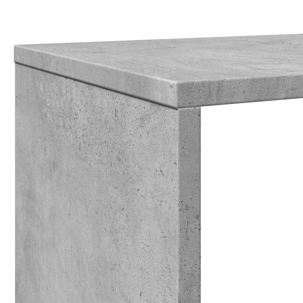Libreria Grigio Cemento 132x29x141,5 cm in Legno Multistrato | homemem39