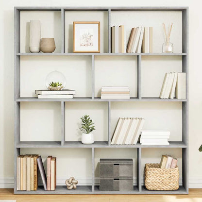 Libreria Grigio Cemento 132x29x141,5 cm in Legno Multistrato | homemem39