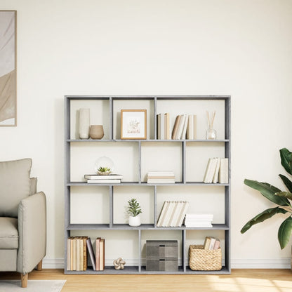 Libreria Grigio Sonoma 132x29x141,5 cm in Legno Multistrato | homemem39