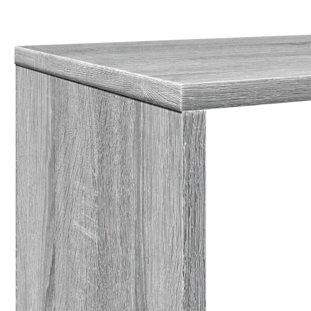 Libreria Grigio Sonoma 132x29x141,5 cm in Legno Multistrato | homemem39