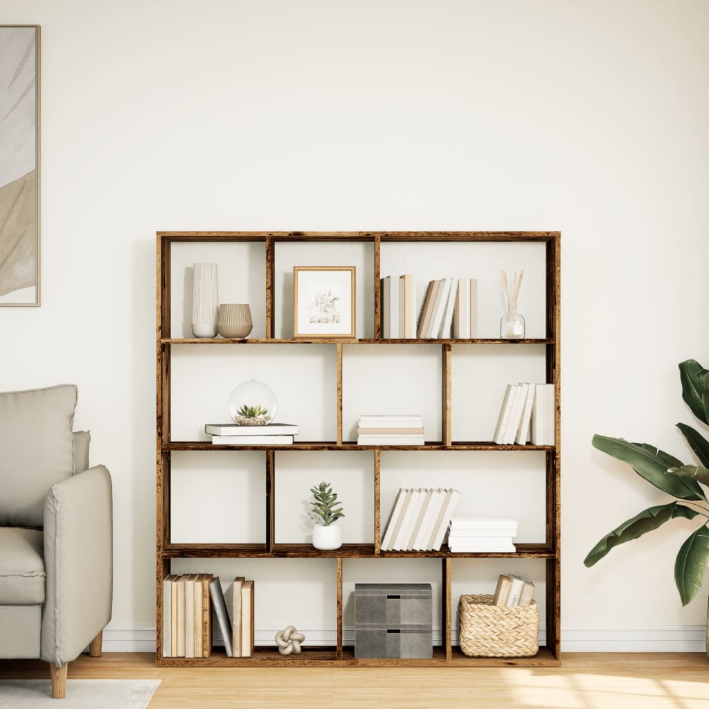 Libreria Legno Antico 132x29x141,5 cm in Legno Multistrato | homemem39