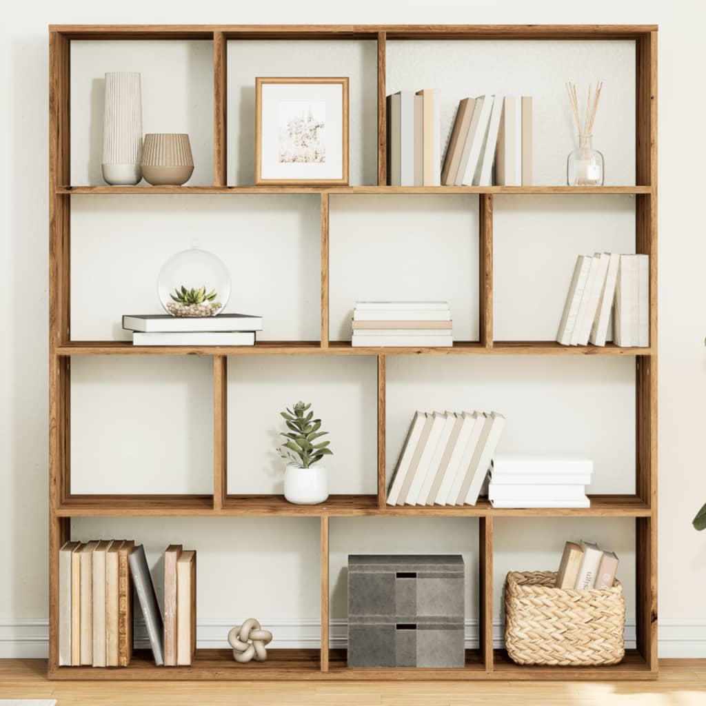 Libreria Rovere Artigianale 132x29x141,5cm in Legno Multistrato | homemem39