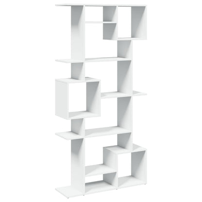 Libreria Bianca 92x29x188 cm in Legno Multistrato | homemem39