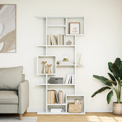 Libreria Bianca 92x29x188 cm in Legno Multistrato | homemem39