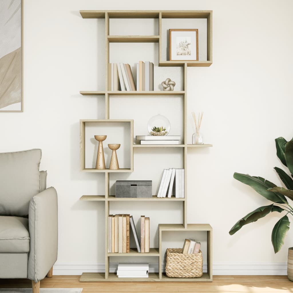 Libreria Rovere Sonoma 92x29x188 cm in Legno Multistrato | homemem39