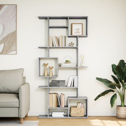 Libreria Grigio Cemento 92x29x188 cm in Legno Multistrato | homemem39