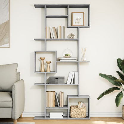 Libreria Grigio Cemento 92x29x188 cm in Legno Multistrato | homemem39