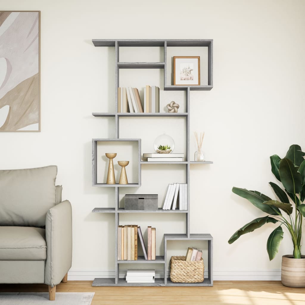 Libreria Grigio Sonoma 92x29x188 cm in Legno Multistrato | homemem39