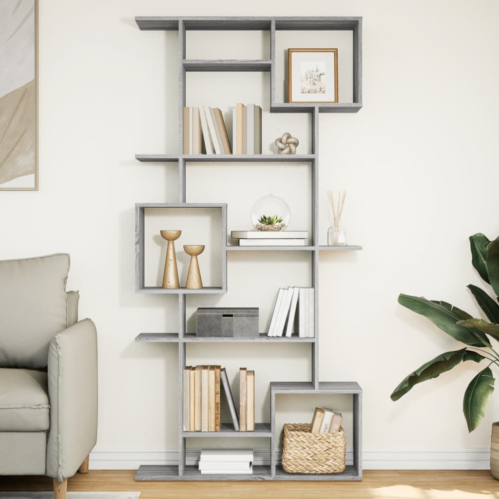 Libreria Grigio Sonoma 92x29x188 cm in Legno Multistrato | homemem39