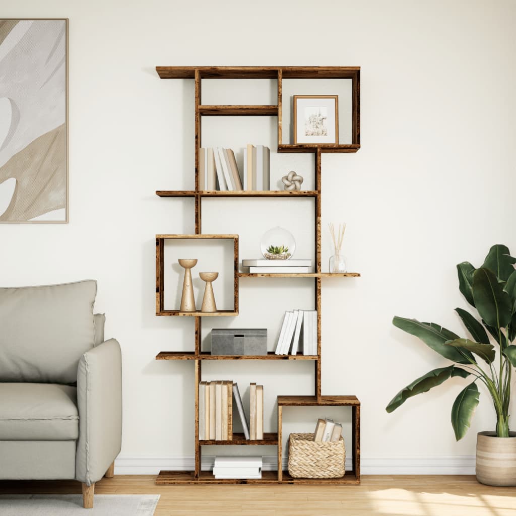 Libreria Legno Antico 92x29x188 cm in Legno Multistrato | homemem39