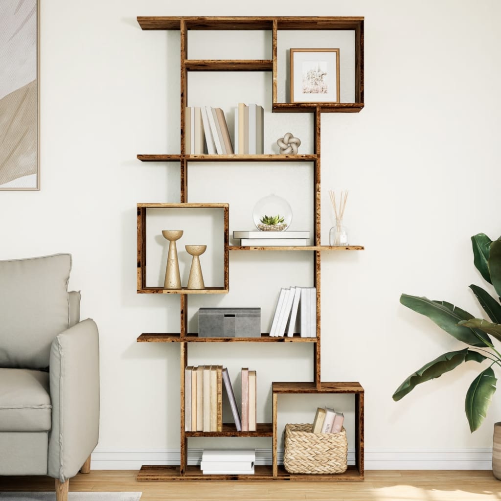 Libreria Legno Antico 92x29x188 cm in Legno Multistrato | homemem39