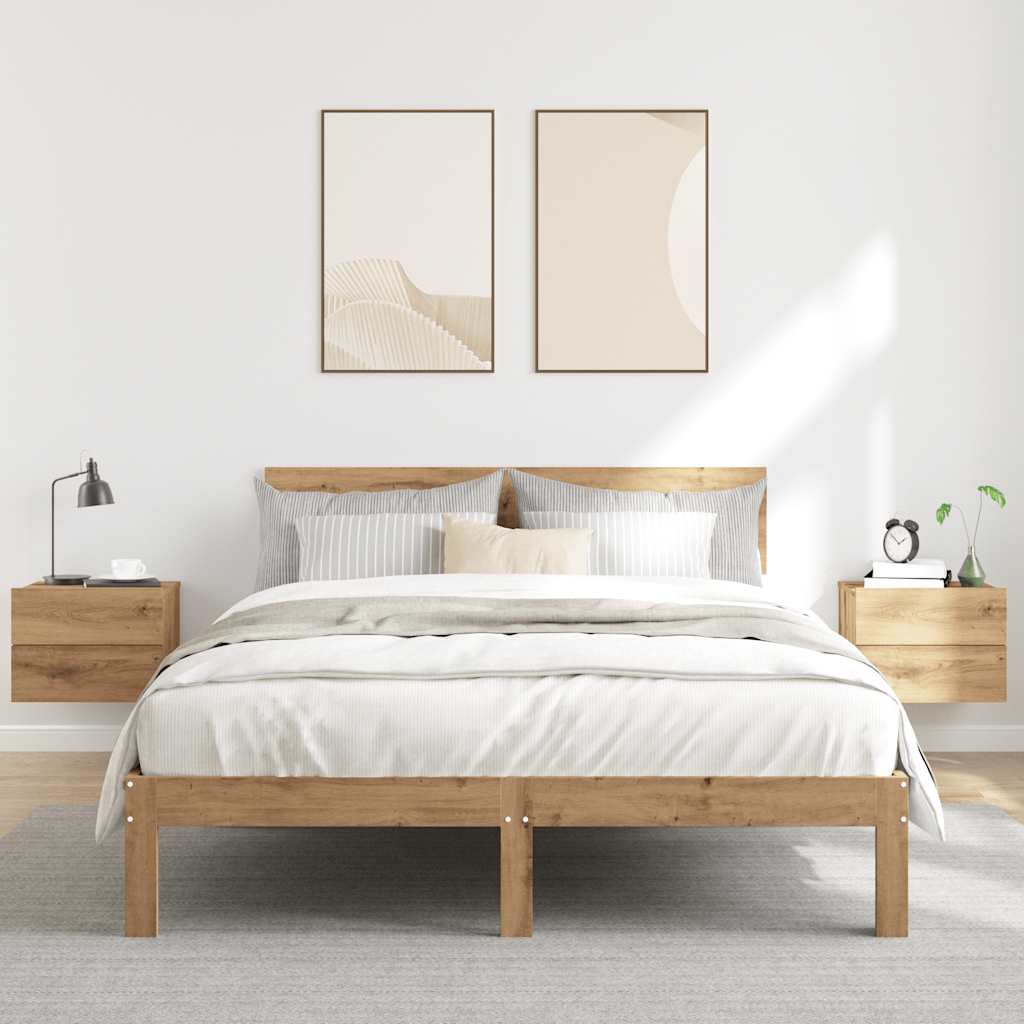 Comodini a Muro 2 pz Rovere Artigianale 40x32x30 cm - homemem39