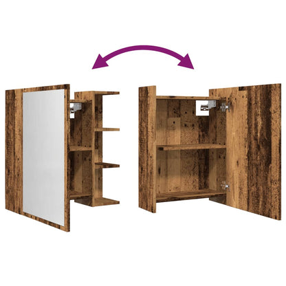 Mobile da Bagno a Specchio Legno Antico 62,5x20,5x64 cm Legno | homemem39