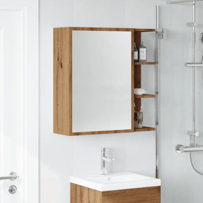 Mobile Bagno con Specchio Rovere 62,5x20,5x64 cm Multistrato | homemem39