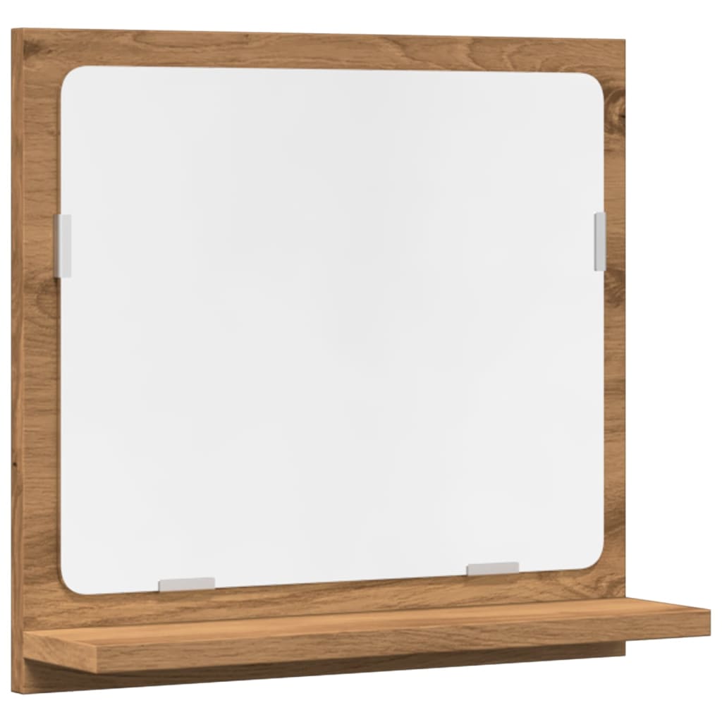 Mobile Bagno Specchio Rovere Artigianale 40x11x37 cm Truciolato | homemem39