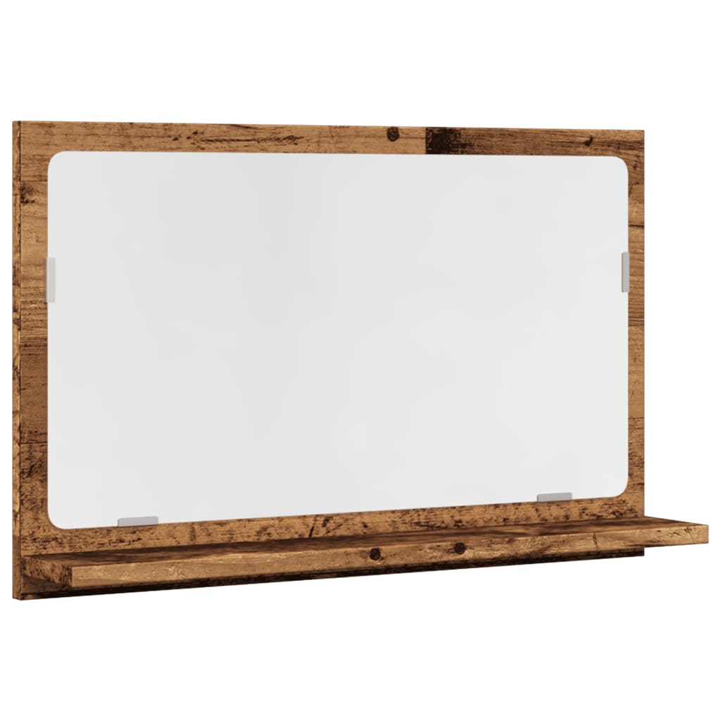 Mobile da Bagno con Specchio Legno Antico 60x11x37cm Truciolato | homemem39