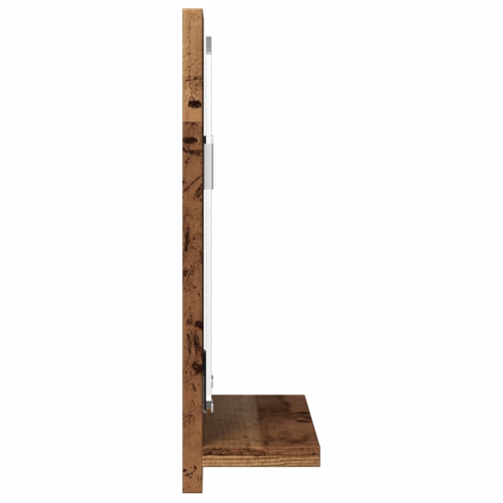 Mobile da Bagno con Specchio Legno Antico 60x11x37cm Truciolato | homemem39