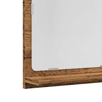 Mobile da Bagno con Specchio Legno Antico 60x11x37cm Truciolato | homemem39