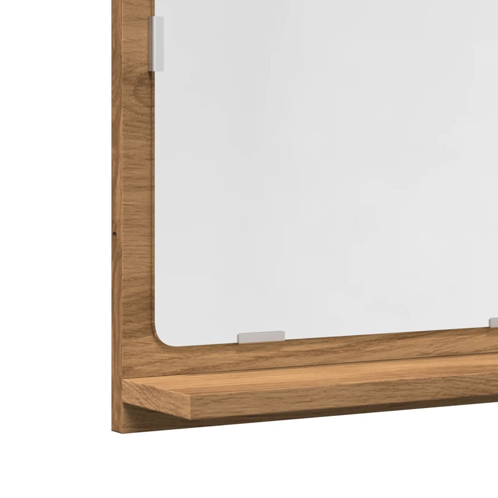 Mobile Bagno Specchio Rovere Artigianale 60x11x37 cm Truciolato | homemem39