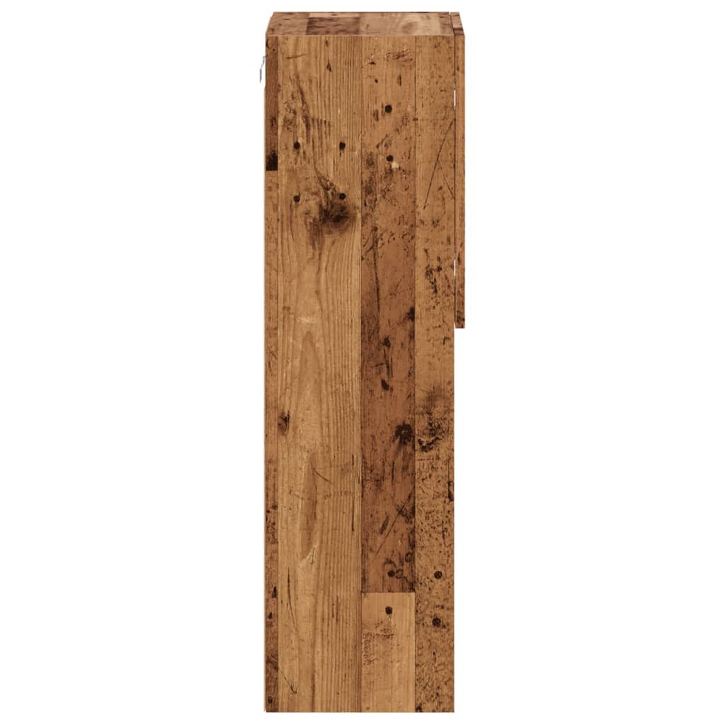 Mobile TV con Luci LED Legno Antico 30,5x30x102 cm - homemem39