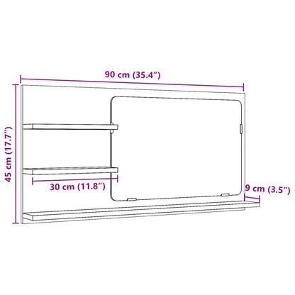 Mobile da Bagno Legno Antico 90x11x45 cm in Truciolato | homemem39