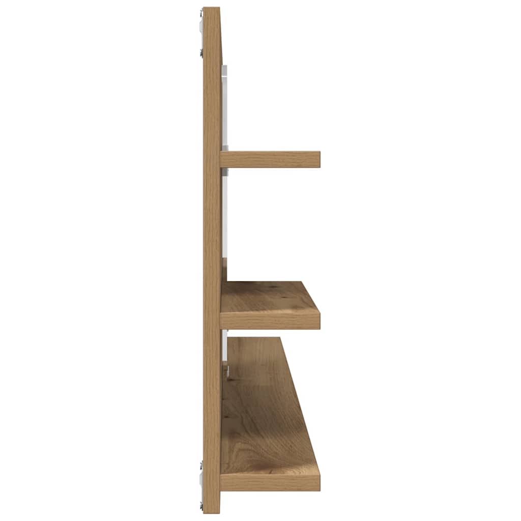 Mobile Bagno Specchio Rovere Artigianale 90x11x45 cm Truciolato | homemem39
