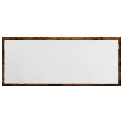 Specchio Bagno LED Rovere Fumo 100x8,5x37cm Legno Multistrato | homemem39