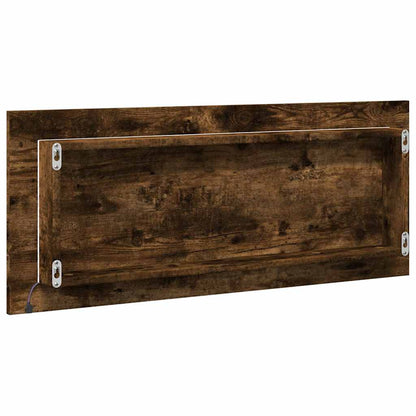 Specchio Bagno LED Rovere Fumo 100x8,5x37cm Legno Multistrato | homemem39