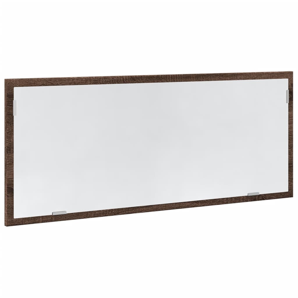 Specchio da Bagno LED Rovere Marrone 100x8,5x37cm in Truciolato | homemem39